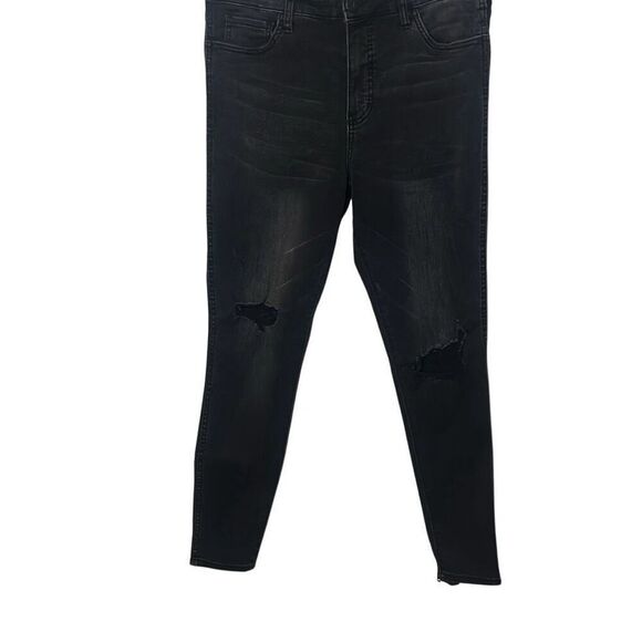 Kut from the Kloth Women's 14 Mia Fab Ab Toothpick Skinny Jeans Black High Rise